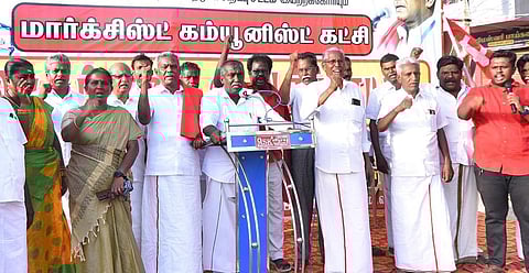 காவல்துறையின் ஈரல் மட்டுமல்ல, இதயமும் கெட்டுவிட்டது: மார்க்சிஸ்ட் மாநிலச் செயலாளர் பெ.சண்முகம் பேச்சு