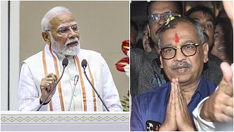 பிரதமர் நரேந்திர மோடி மற்றும் உஜ்வால் நிகாம்