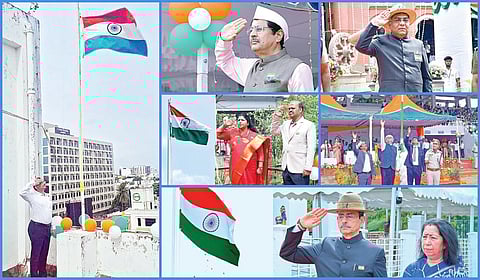 மத்திய, மாநில அரசு அலுவலகங்களில் 79-வது சுதந்திர தினம் விமரிசையாகக் கொண்டாட்டம்