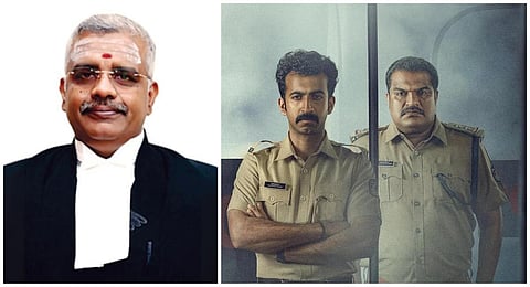 இடது: நீதிபதி ஆனந்த் வெங்கடேஷ் | வலது: ‘ரோந்து’ பட ஸ்டில்.