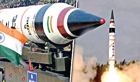 ‘அக்னி-5’ ஏவுகணை சோதனை வெற்ற: 5,000 கி.மீ தூரம் சென்று இலக்கை தாக்​கும் திறன் படைத்​தது