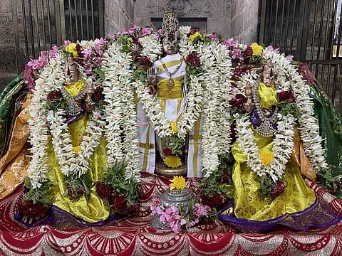 பழநி வரதராஜப் பெருமாள் கோயிலில் ஆவணி பிரம்மோற்சவ விழா கொடியேற்றத்துடன் தொடக்கம்