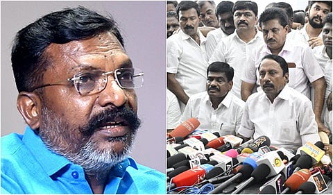 செங்கோட்டையன் மூலம் பழனிசாமிக்கு பாஜக மறைமுக நெருக்கடி கொடுக்கிறது: திருமாவளவன்