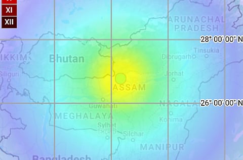 அசாமில் 5.8 ரிக்டரில் நிலநடுக்கம்: பூடானில் நில அதிர்வு