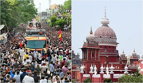 அனைத்து கட்சிகளுக்கும் பொருந்தும் வகையில் பொதுக்கூட்ட விதிமுறைகள்: தவெக வழக்கில் உயர் நீதிமன்றம் உத்தரவு