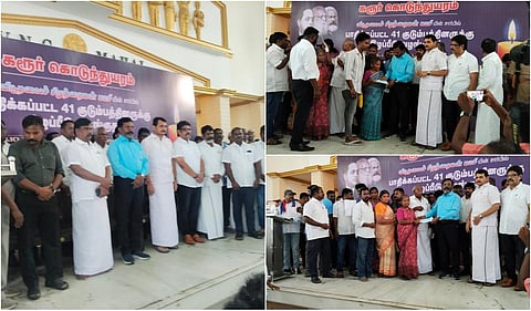 கரூர் நெரிசலில் உயிரிழந்தோர் குடும்பங்களுக்கு விசிக தலைவர் திருமாவளவன் நிதியுதவி