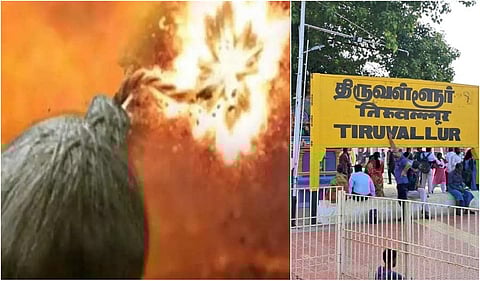 திருவள்ளூரில் 4 நாட்டு வெடி குண்டுகள் பறிமுதல்: 2 இளைஞர்கள் கைது