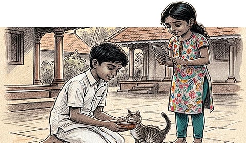 பூனைக்குட்டியைத் துரத்திய நாய் | கதை