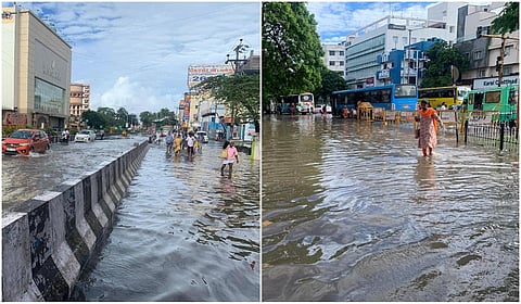 புதுச்சேரியில் விடியவிடிய கனமழை: 11.84 செமீ பதிவு - இந்திராகாந்தி சதுக்கத்தில் வடியாத வெள்ளம்!