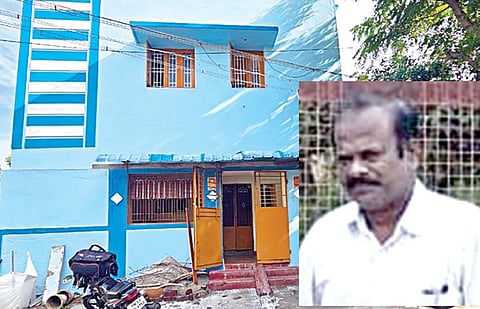 சோதனை நடந்த அதிகாரியின் வீடு.