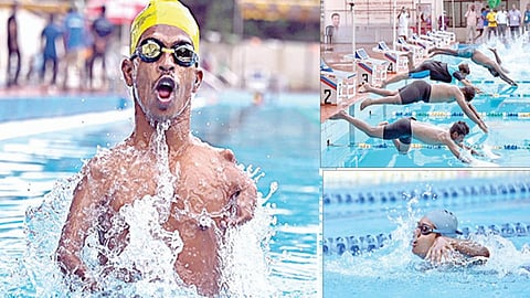 தமிழ்நாடு பாராலிம்பிக் விளையாட்டு சங்கம் சார்பில் மாநில அளவிலான நீச்சல் போட்டிகள்