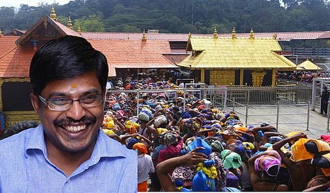 உள்படம் | தேவசம் போர்டு செய​லர் எம்​.ஜி.​ராஜ​மாணிக்​கம்