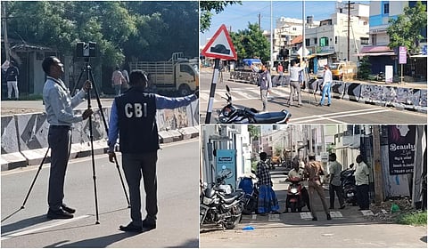 கரூர் கூட்ட நெரிசலில் 41 பேர் உயிரிழந்த நிகழ்வு: 3-டி லேசர் ஸ்கேனர் மூலம் சிபிஐ அதிகாரிகள் ஆய்வு