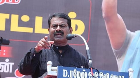 “திராவிடத்துக்கும், தமிழ் தேசியத்துக்கும் இடையேதான் இங்கே போட்டி” - சீமான்