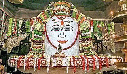 தஞ்சாவூர் பெரிய கோயிலில் பெருவுடையாருக்கு அன்னாபிஷேகம்: ஏராளமான பக்தர்கள் தரிசனம்