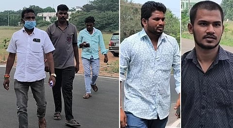 கரூர் சுற்றுலா மாளிகையில் சிபிஐ விசாரணைக்காக ஆஜராக வந்த ஆம்புலன்ஸ் உரிமையாளர், ஓட்டுநர்கள் | கரூர் கூட்ட நெரிசலில் காயமடைந்த இருவர் தனித்தனியாக ஆஜராகினர்.