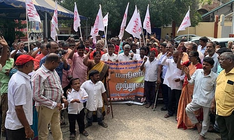 உதவித் தொகையை உயர்த்தி வழங்கக் கோரி சென்னையில் மாற்றுத் திறனாளிகள் முற்றுகை போராட்டம்