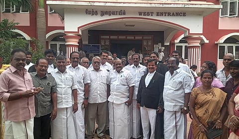 தஞ்சாவூர் நீதிமன்றத்தில் உயர் கல்வித்துறை அமைச்சர் கோவி.செழியன் ஆஜர்