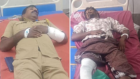 காயமடைந்த உதவி ஆய்வாளர் கோட்டியப்பசாமி மற்றும் கைதான நாகராஜ் மருத்துவமனையில் சிகிச்சை பெற்று வருகின்றனர். 