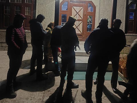 காஷ்மீரில் சோதனை நடத்தப்பட்ட இடம்