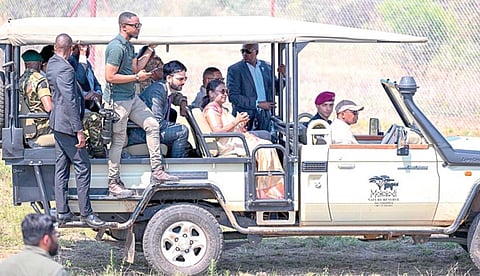 போட்​ஸ்​வானா அதிபருடன் குடியரசுத் தலைவர் முர்மு சந்திப்பு: 8 சிவிங்​கிப்​ புலிகள் இந்தியாவிடம் ஒப்படைப்பு