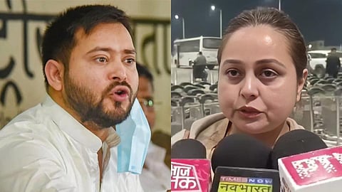 அவதூறாக பேசி காலணியை கழற்றி அடிக்க முயற்சி: தேஜஸ்வி மீது லாலு மகள் பகிரங்க குற்றச்சாட்டு