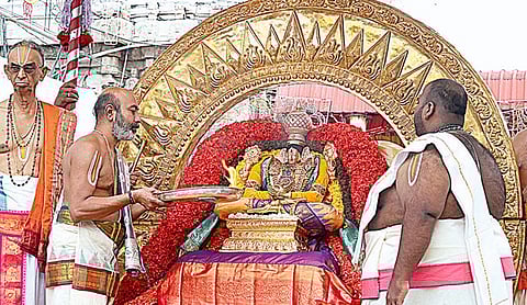 திருச்சானூர் பிரம்மோற்சவம் 7-ம் நாள் விழா: சூரிய, சந்திர பிரபையில் பத்மாவதி தாயார் பவனி