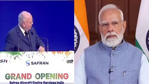 ‘நானும் மேட் இன் இண்டியா’ தான்: பிரான்ஸ் தொழிலதிபரின் பேச்சை கேட்டு பிரதமர் மோடி புன்முறுவல்