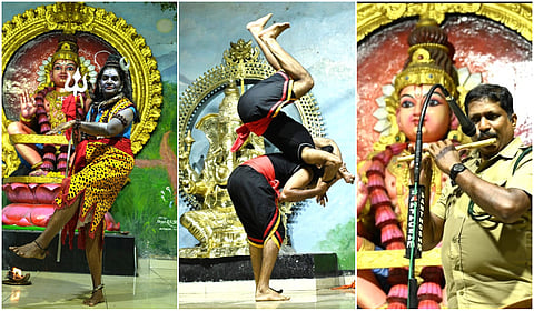 சபரிமலையில் தொடர் கலை நிகழ்ச்சி: களரி குறித்து செயல் முறை விளக்கம் அளித்த வீரர்கள்!