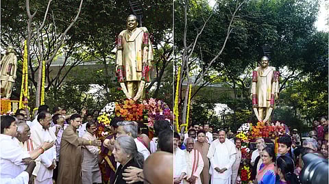 பாடகர் எஸ்பிபியின் வெண்கல சிலை ஹைதராபாத்தில் திறப்பு