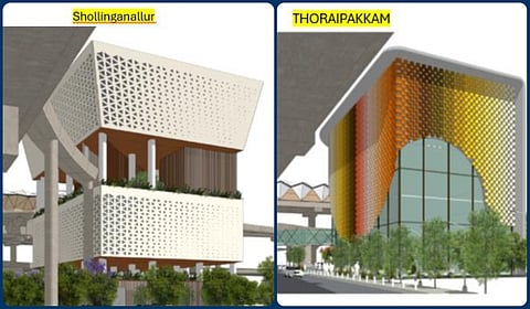 சோழிங்கநல்லூர், துரைப்பாக்கம் மெட்ரோ ரயில் நிலையங்களில் வணிக வளாகத்துடன் நுழைவு வாயில்கள்: ரூ.269 கோடியில் ஒப்பந்தம்