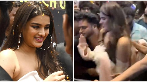 ரசிகர்களிடம் சிக்கிய நிதி அகர்வால்: போலீஸ் தாமாக முன்வந்து வழக்குப் பதிவு