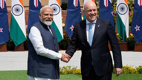 இந்தியா - நியூசிலாந்து வர்த்தக ஒப்பந்தம்: பிரதமர்கள் மோடி, கிறிஸ்​டோபர் லக்​சன் கூட்டாக அறிவிப்பு