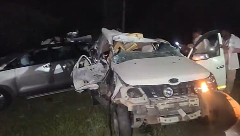 திட்டக்குடி அருகே கார்கள் மீது அரசு பேருந்து மோதி கோர விபத்து: 9 பேர் உயிரிழப்பு