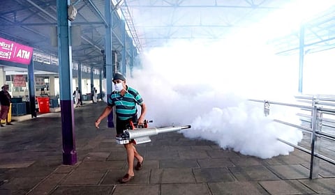 ஐயப்பன் கோயில்&nbsp;சந்நிதானம் பகுதியில் தூய்மைப் பணி.