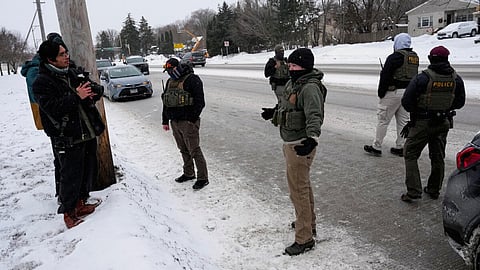 அமெரிக்காவின் மின்னசொட்டா மாகாணத்தில் கடந்த 18ம் தேதி எடுக்கப்பட்ட படம்