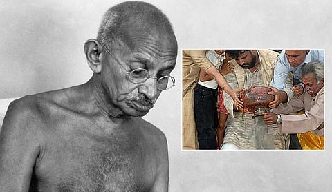 47 ஆண்டுக்குப் பின் 1997-ல் கரைக்கப்பட்ட காந்தி அஸ்தியின் ஒரு பகுதி -  பின்னணி என்ன?