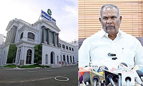 நெல்லையில் செய்தியாளர்களிடம் பேசிய பேரவைத் தலைவர் அப்பாவு. படம்: அ.ஷேக்முகைதீன்