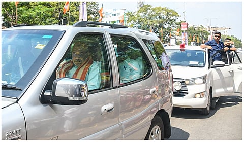 திருச்சியில் அமித் ஷாவுக்கு பாஜகவினர் உற்சாக வரவேற்பு: காரைக்கால் புறப்பட்டார்!