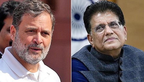 இடது: ராகுல் காந்தி | வலது: பியூஷ் கோயல்