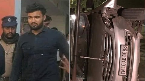 சென்னையில் நடிகர் மன்சூர் அலிகான் மகன் கார் விபத்தில் காயம்