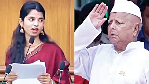 லாலுவை திருதராஷ்டிரருடன் ஒப்பிட்டு கிண்டலடித்த பாஜக எம்எல்ஏ மைதிலி தாக்கூர்