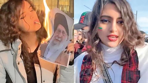 காமேனி மரணத்துக்கு வாழ்த்து: உருவப்படத்தை எரித்த பெண் கருத்து