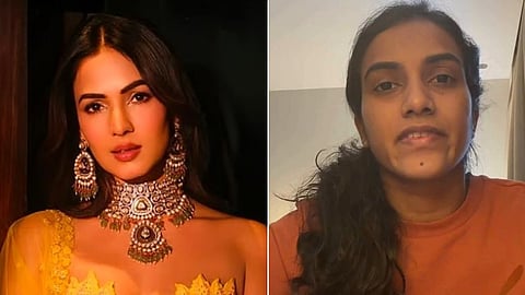 இடது:&nbsp; சோனல் | வலது: பிவி சிந்து