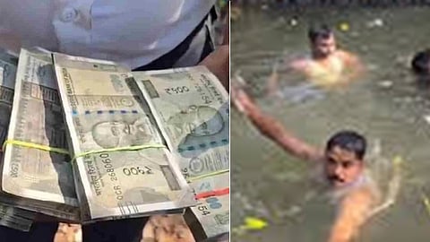 குஜராத்: தவறு​தலாக கால்வாயில் வீசப்பட்ட ரூ.2 லட்சத்தை மீட்டுத் தந்த தீயணைப்பு வீரர்கள்