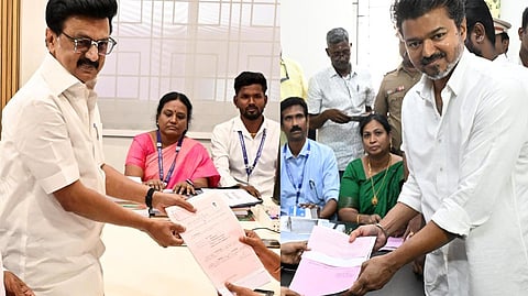 வேட்புமனு தாக்கல் செய்த முதல்வர் ஸ்டாலின், தவெக தலைவர் விஜய்