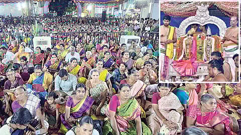 ஆண்​டாள் - ரெங்​கமன்​னார் திருக்கல்​யாண திரு​விழா: ஸ்ரீ​வில்லிபுத்​தூரில் பக்​தர்​களுக்கு கல்யாண விருந்து