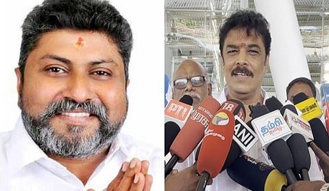 வி.எஸ்.கார்த்தி (இடது), சுந்தர்.சி (வலது)