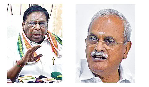 பிரச்சாரத்துக்கு வரவே இல்லை.. - புதுச்சேரி காங்கிரஸில் நாராயணசாமி முடக்கப்படுகிறாரா?