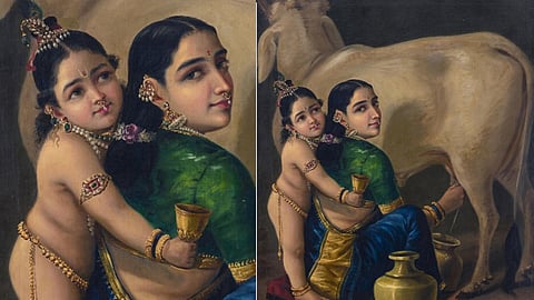 ராஜா ரவி வர்மாவின் யசோதா, கிருஷ்ணா வண்ண ஓவியம் ஏலத்தில் ரூ.167 கோடிக்கு விற்பனை